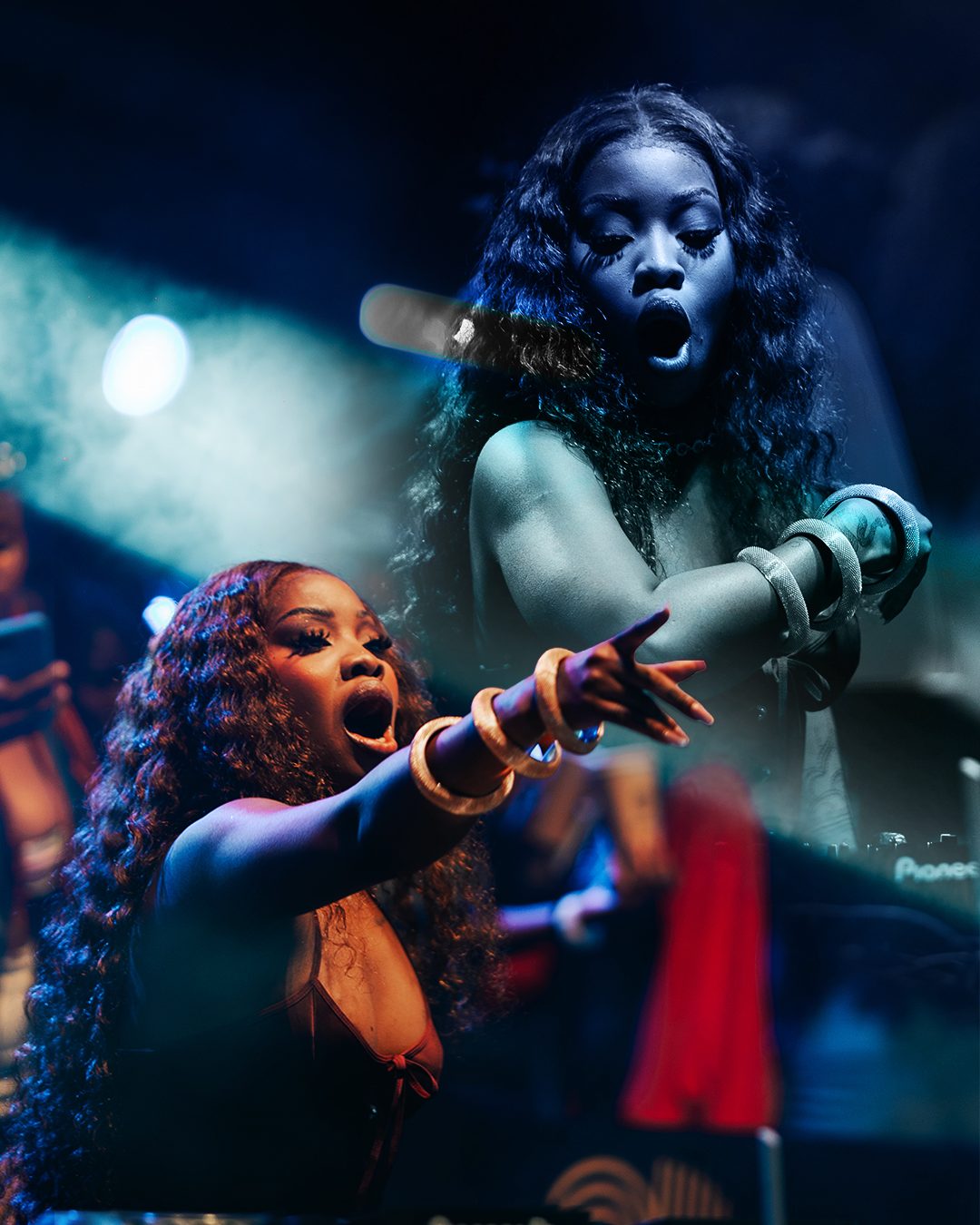 ASILI Experience vocalist leading the crowd during the event
