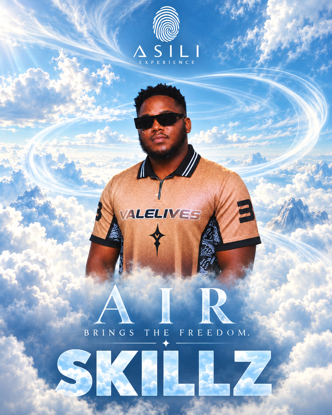 Skillz representing air in the ASILI Experience elemental campaign